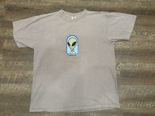 Camisa masculina vintage Alien Workshop grande anos 90 skate Believe skate cinza bronzeado, usado comprar usado  Enviando para Brazil