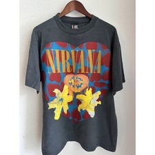 Usado, Camiseta Nirvana em forma de coração reimpressão vintage ponto único comprar usado  Enviando para Brazil