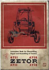 CIĄGNIK ZETOR 5711, 5718, 6711 I 6718 ORYGINALNY 1972 FABRYCZNA INSTRUKCJA WARSZTATOWA na sprzedaż  Wysyłka do Poland