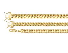 Usado, Pulseira oca de ouro amarelo 10k 4,5 mm-6 mm Miami corrente de elos cubanos 7 a 30 pol. comprar usado  Enviando para Brazil