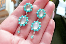 Vintage moonstone turquoise for sale  LONDON