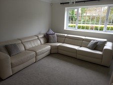 Natuzzi white leather for sale  CARDIFF