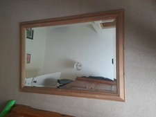 pine bevelled mirror for sale  SOUTHAM