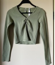 Blusa feminina moda boutique verde sálvia manga longa sem costura comprar usado  Enviando para Brazil