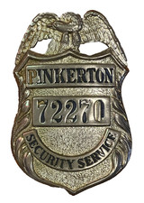 Pinkerton badge 72270 for sale  Denton