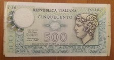 Banconota italiana lire usato  Italia