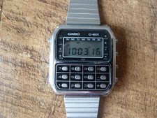 Usado, Casio vintage quartz watch C-801 module 133 first Casio calculator watch comprar usado  Enviando para Brazil
