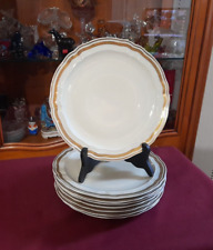 8 placas planas de porcelana Limoges Bernardaud aro dourado Ø 25 cm comprar usado  Enviando para Brazil