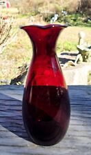 Vaso de vidro vermelho rubi borda canelada âncora década de 1960 6 1/2" EVC comprar usado Vaso de vidro vermelho rubi borda canelada âncora década de 1960 6 1/2" EVC comprar usado  Enviando para Brazil