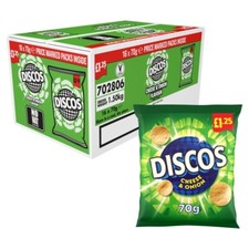 Discos Cheese & Onion Crisps estojo completo 16 x 70g preço marcado £ 1,25 OFERTA ESPECIAL comprar usado  Enviando para Brazil