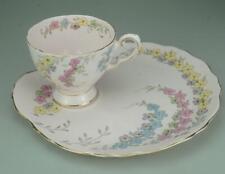 Conjunto de tênis vintage toscano rosa floral spray prato e xícara em porcelana óssea QT1 comprar usado  Enviando para Brazil