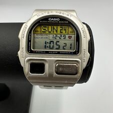 Vintage Casio BP-100 Relógio Tom Prata Pressão Arterial Pulseira Elástica Nova Bateria comprar usado  Enviando para Brazil