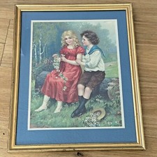 Lithograph boy girl for sale  Milton