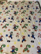 Sábana colchón cama plana doble Super Mario Brothers 2020 Nintendo Yoshi, usado segunda mano  Embacar hacia Argentina