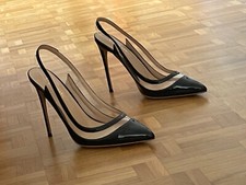 Schwarze slingback high gebraucht kaufen  Korntal-Münchingen