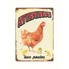 Plaque vintage attention d'occasion  Le Boulou