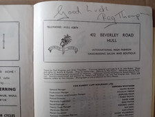 Original autographed programme for sale  STOCKPORT