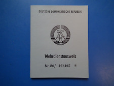 Ddr wehrdienstausweis neuwerti gebraucht kaufen  Sandersdorf
