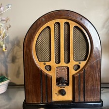 Usado, Rara reprodução Philco 84B/réplica redonda rádio catedral AM FM comprar usado  Enviando para Brazil