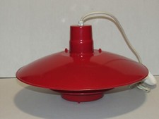 Usado, Luminária de teto industrial de metal 19" abajur de teto meados do século luminária de celeiro RARA EUA comprar usado  Enviando para Brazil
