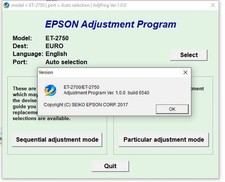 Almofada de tinta Epson ET2750, ET2760 redefinição de contador comprar usado  Enviando para Brazil