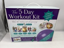 O KIT DE TREINO DE 5 DIAS-LIVRO 5 DVDs BOLA FITNESS-YOGA PILATES E PLANO DE EXERCÍCIOS NOVO NA CAIXA comprar usado  Enviando para Brazil