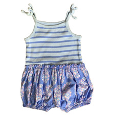 Usado, Romper Baby Gap meninas sem mangas malha 0-3 meses listra azul paisley comprar usado  Enviando para Brazil