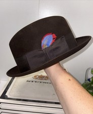 Chapéu Stetson Fedora Pena 3x Castor John B. Stetson Company Vintage com Caixa comprar usado  Enviando para Brazil