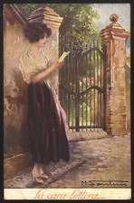 Cart.d epoca illustr.santino usato  Ragusa