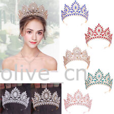 Coroa tiara feminina princesa noiva casamento grande cristal 8,5 cm de altura comprar usado  Enviando para Brazil