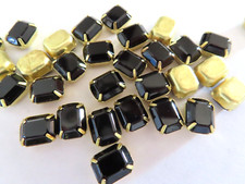 50 strass octógono Swarovski 10x8mm configurações de jato/latão., usado comprar usado  Enviando para Brazil