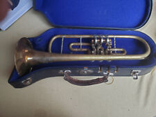 Bom e velho trompete rotativo alemão Bb "Sächs. Musikinstrumenten Manufaktur Schuster comprar usado  Enviando para Brazil