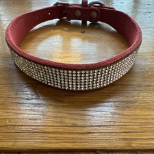 Dog collar red for sale  WARE