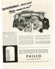 1945 Philco Geladeira Freezer Arte Impressão Vintage Anúncio, usado comprar usado  Enviando para Brazil