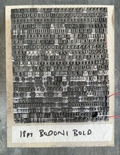Bodoni bold letterpress for sale  LONDON