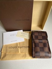 Autêntica bolsa de cigarro Louis Vuitton Damier estojo de tabaco PVC lona couro comprar usado  Enviando para Brazil