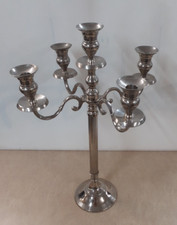 Candelabra silvertone metal for sale  MANNINGTREE