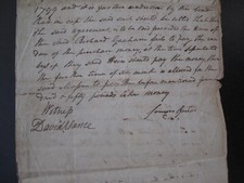 Manuscript document 1799 for sale  Columbus