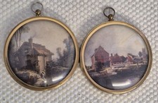 Pair miniature painting for sale  WALLINGTON