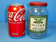 JARRO DE AZEITONAS VINTAGE MARCA ASCO ~ LOJAS AMERICANAS CO PHILA PA comprar usado  Enviando para Brazil