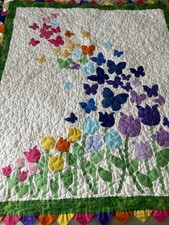 Hand quilt appliqued for sale  Flushing