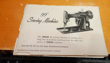 Máquina de costura vintage Singer modelo 99 manual de instruções impresso 1957 EUA comprar usado  Enviando para Brazil