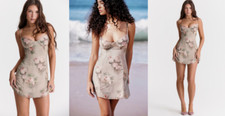 Mini Vestido HOUSE of CB Vintage Estampa Floral Christiana Querida P 4/6 Plus Cup comprar usado  Enviando para Brazil