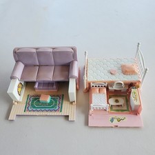 1990 GALOOB Lugares Secretos Quarto em uma Cama Jogo e Sala de Estar Sofá Casa de Bonecas comprar usado  Enviando para Brazil