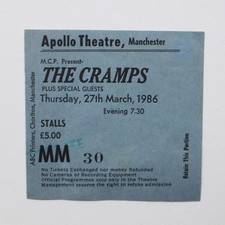 Cramps ticket original for sale  CHIPPENHAM