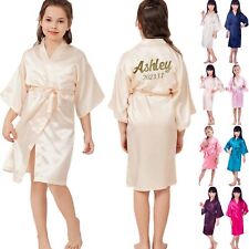 Vestido de Noiva Personalizado Flor Meninas Criança Kimono Robe Roupa de Noiva 4-14, usado comprar usado  Enviando para Brazil