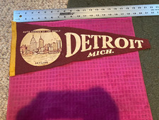 Vintage Auto Center of the World Detroit Michigan Souvenir Pennant -FRETE RÁPIDO comprar usado  Enviando para Brazil