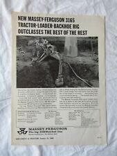 Retroescavadeira 1968 Print AD Massey Ferguson MF 3165 11X8" comprar usado  Enviando para Brazil