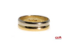 Usado, Anel Novell Split bicolor ouro branco e amarelo 14K 585 tamanho 9 3/4 comprar usado  Enviando para Brazil
