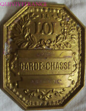 Plaque garde chasse d'occasion  Le Beausset